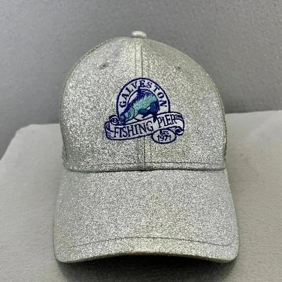 Cappelli NWT Glitter cap, Galveston Tx  Fishing Pier, baseball, trucker style - Picture 2 of 6